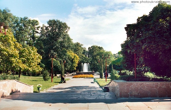 Korosten. Central avenue of city park Zhytomyr Region Ukraine photos
