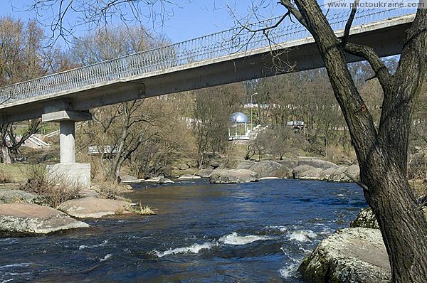 Korosten. Footbridge over Uzh Zhytomyr Region Ukraine photos