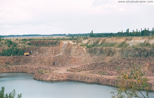 Lyznyk. Partially submerged granite quarry Zhytomyr Region Ukraine photos