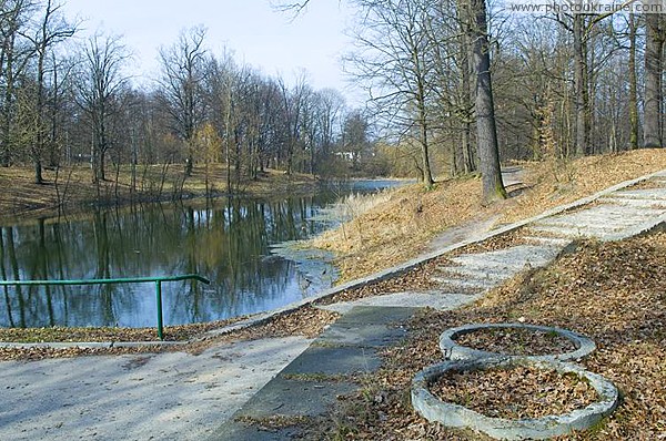 Malyn. Autumn in city park Zhytomyr Region Ukraine photos