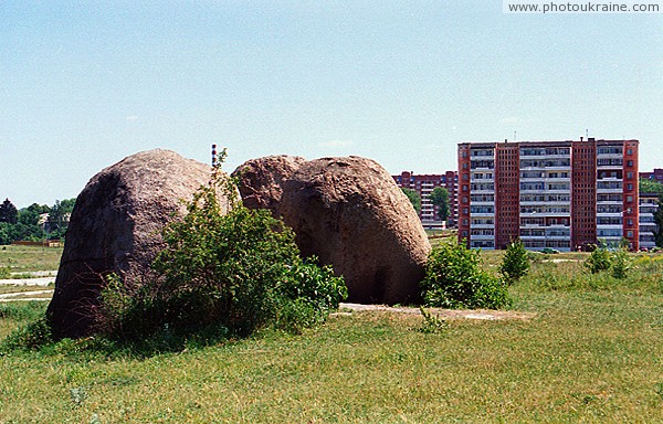Novograd-Volynskyi. Adjacent granite boulders Zhytomyr Region Ukraine photos