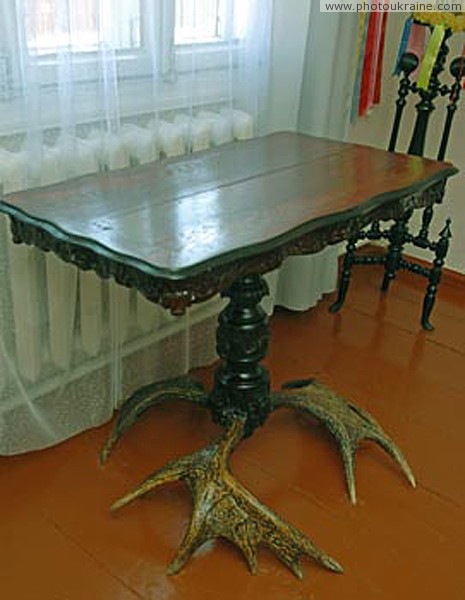 Novograd-Volynskyi. Table for elk antlers Zhytomyr Region Ukraine photos