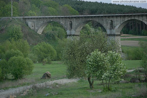 Novograd-Volynskyi. DOT at railway bridge Zhytomyr Region Ukraine photos