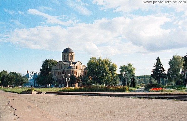 Ovruch. Area in front of church of St. Vasyl Zhytomyr Region Ukraine photos