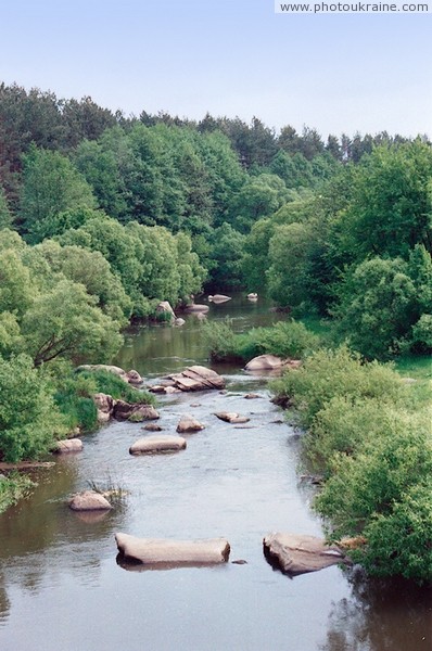 Rapids of river channel Tnia Zhytomyr Region Ukraine photos