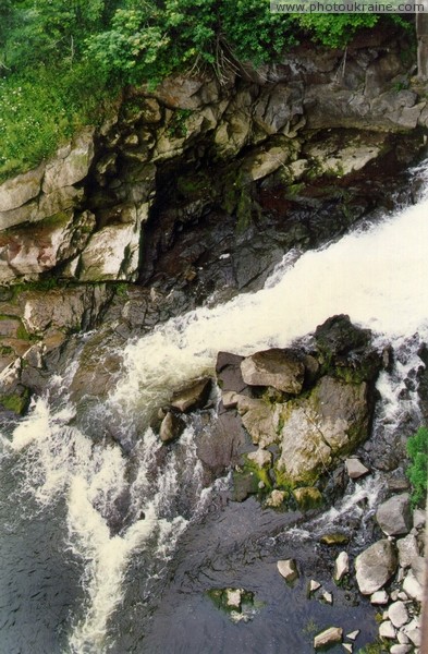 Trygiria. Noisy artificial waterfall at dam Zhytomyr Region Ukraine photos