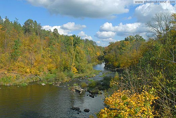 Trygiria. Golden Autumn on Teteriv thresholds Zhytomyr Region Ukraine photos