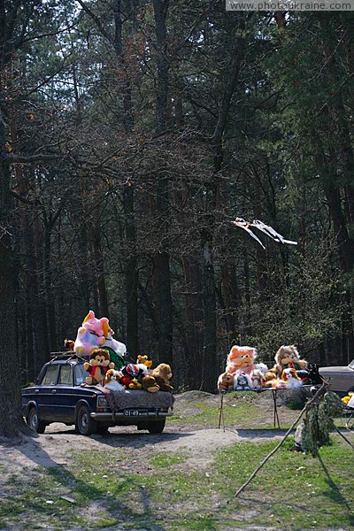 Suburban store with soft toy Zhytomyr Region Ukraine photos