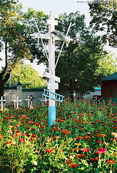 Gorodnytsia. One of monastery of crosses Zhytomyr Region Ukraine photos