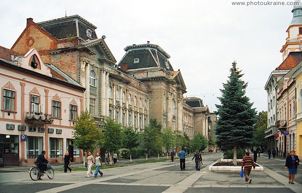 Beregove. Main pedestrian area Zakarpattia Region Ukraine photos