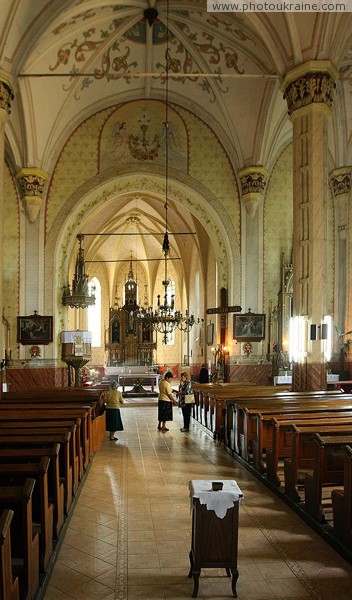 Beregove. Interior of church Exaltation Zakarpattia Region Ukraine photos