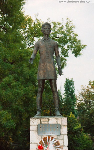 Beregove. Monument to poet Shandor Petefi Zakarpattia Region Ukraine photos