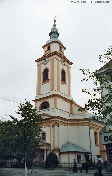 Beregove. Church reformers in city center Zakarpattia Region Ukraine photos