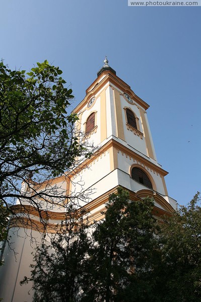 Beregove. Top of belfry Zakarpattia Region Ukraine photos