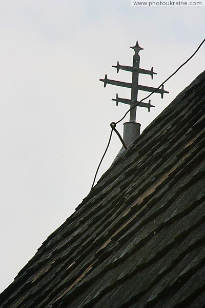 Deshkovtysia. Temple cross Zakarpattia Region Ukraine photos