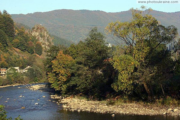 Kostylivka. Tisa downstream Lovers Rock Zakarpattia Region Ukraine photos