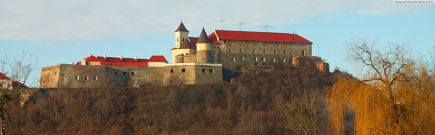 Mukacheve. Panorama of castle Palanok Zakarpattia Region Ukraine photos