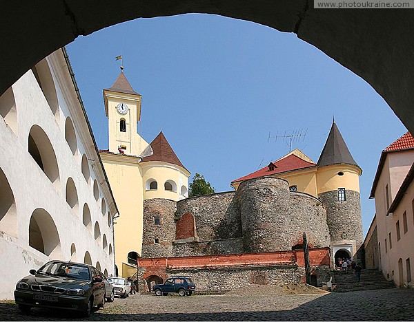 Mukacheve. Courtyard in front of Upper Castle Zakarpattia Region Ukraine photos