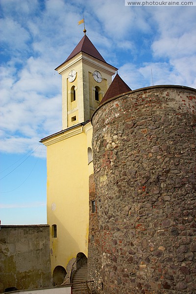 Mukacheve. Clock Tower of Upper Castle Zakarpattia Region Ukraine photos