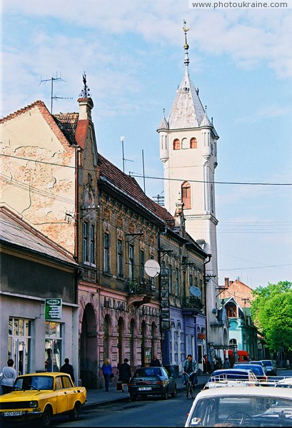 Mukacheve. Street of Duhnovich Zakarpattia Region Ukraine photos