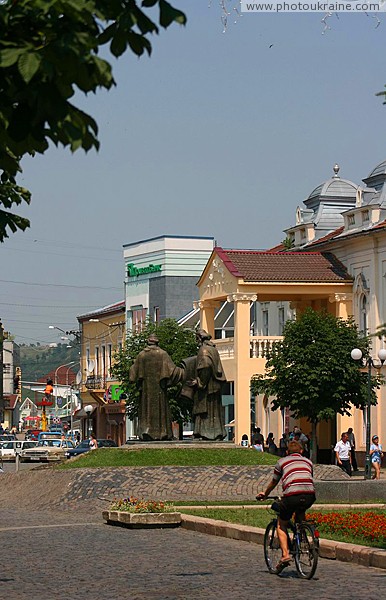 Mukacheve. In main square of Peace Zakarpattia Region Ukraine photos