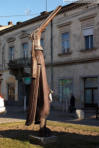 Mukacheve. Funny urban sculpture Zakarpattia Region Ukraine photos