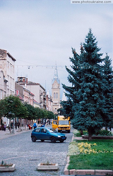 Mukacheve. Rare car at Peace Square Zakarpattia Region Ukraine photos