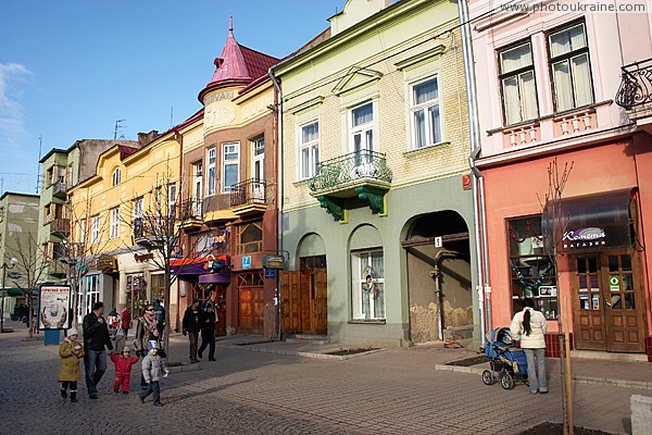 Mukacheve. By area of Peace with children Zakarpattia Region Ukraine photos