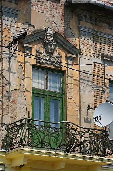 Mukacheve. Old balcony Zakarpattia Region Ukraine photos