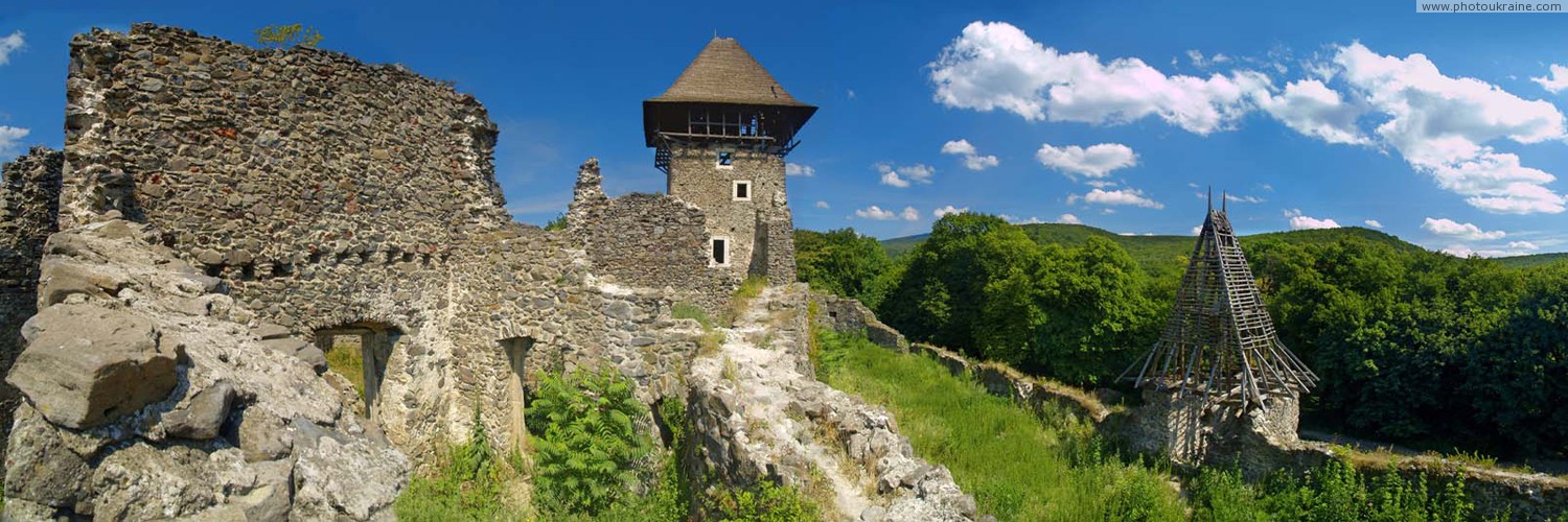 Nevytske. Panorama Nevytske castle (from north) Zakarpattia Region Ukraine photos