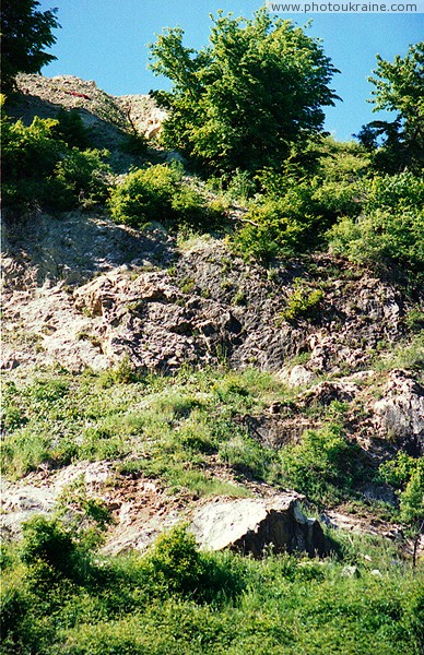 Novoselytsia. Chalk marl local quarry Zakarpattia Region Ukraine photos