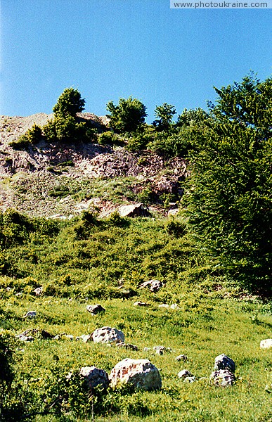 Novoselytsia. Dumps of local stone quarry Zakarpattia Region Ukraine photos