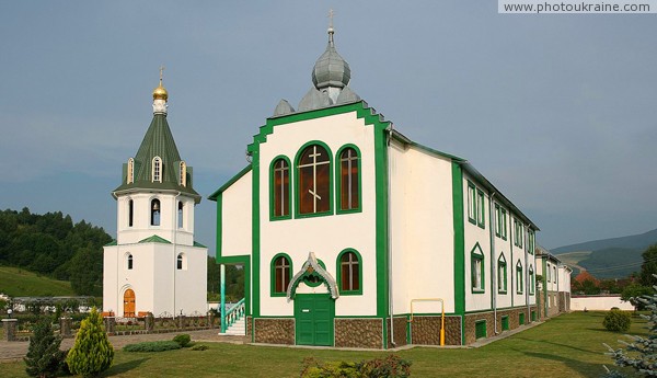Svaliava. Housing and bell tower of monastery Zakarpattia Region Ukraine photos