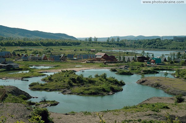 Solotvyno. Boarding house on shore of salty lake Zakarpattia Region Ukraine photos