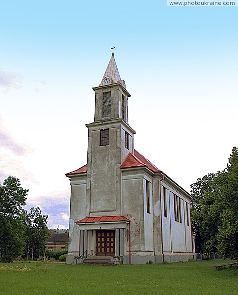 Solotvyno. Front facade of church of St. Stephen's Zakarpattia Region Ukraine photos