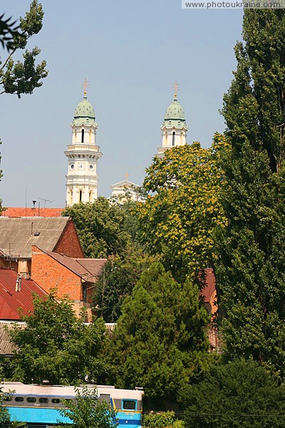 Uzhgorod. Highest bell tower of city Zakarpattia Region Ukraine photos