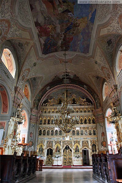 Uzhgorod. Interior Elevation of Cross Cathedral Zakarpattia Region Ukraine photos