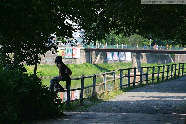 Uzhgorod. At Kyiv waterfront Zakarpattia Region Ukraine photos