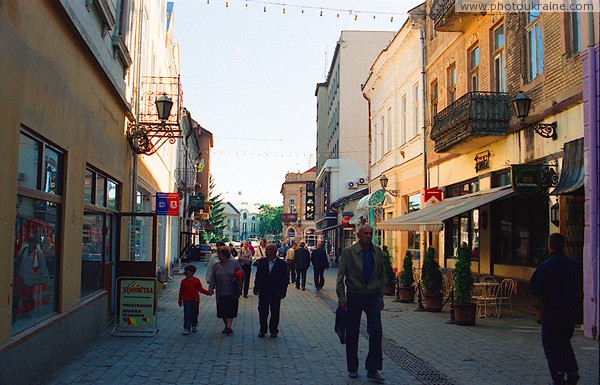 Uzhgorod. Pedestrian street Korzo Zakarpattia Region Ukraine photos