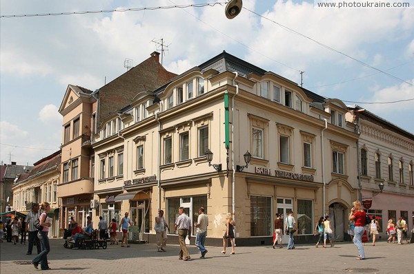 Uzhgorod. Pedestrian part of town Zakarpattia Region Ukraine photos