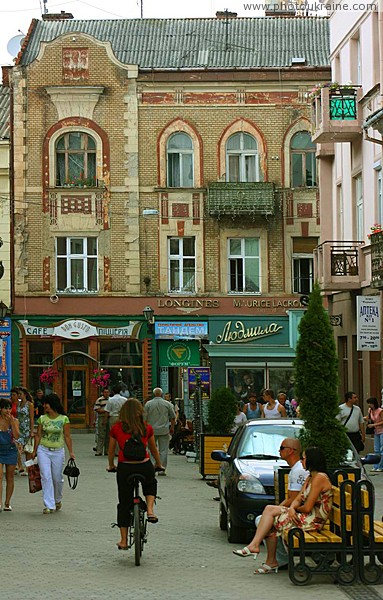 Uzhgorod. On pedestrian part of town Zakarpattia Region Ukraine photos