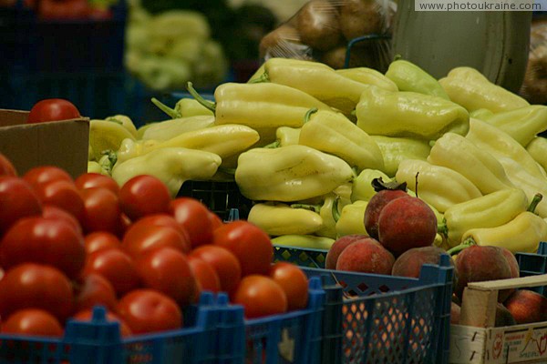 Uzhgorod. Fruit and vegetable multicolored Zakarpattia Region Ukraine photos