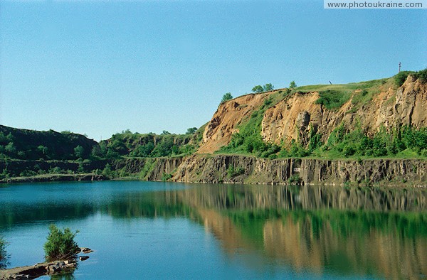 Uzhgorod. Emerald water Radvanka quarry Zakarpattia Region Ukraine photos