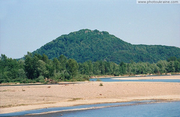 Hust. Volcanic outlier with lock Zakarpattia Region Ukraine photos