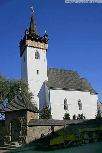 Hust. Southern facade of Lutheran church (after) Zakarpattia Region Ukraine photos