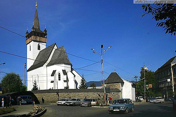 Hust. Temple of Saint Elizabeth and its enclosure Zakarpattia Region Ukraine photos