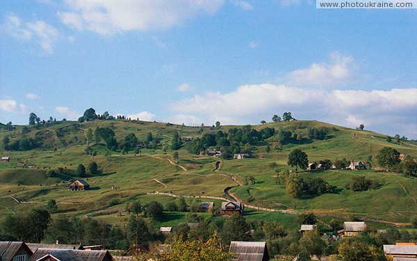 Lazeshyna. On road to pass Yablunetsky Zakarpattia Region Ukraine photos