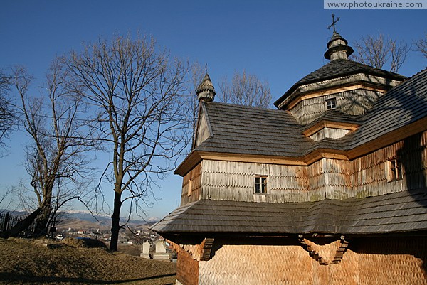 Yasinia. Unique Strukivska Church Zakarpattia Region Ukraine photos