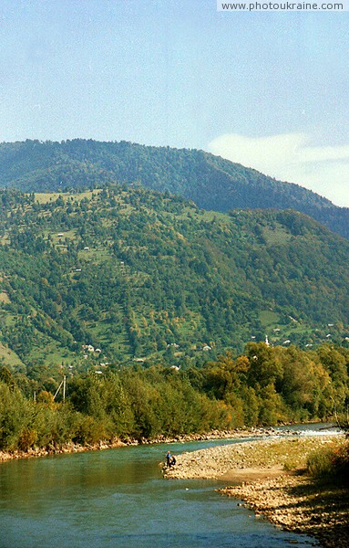 Lug. Bed of Tisa in reserve Kuziysky array Zakarpattia Region Ukraine photos