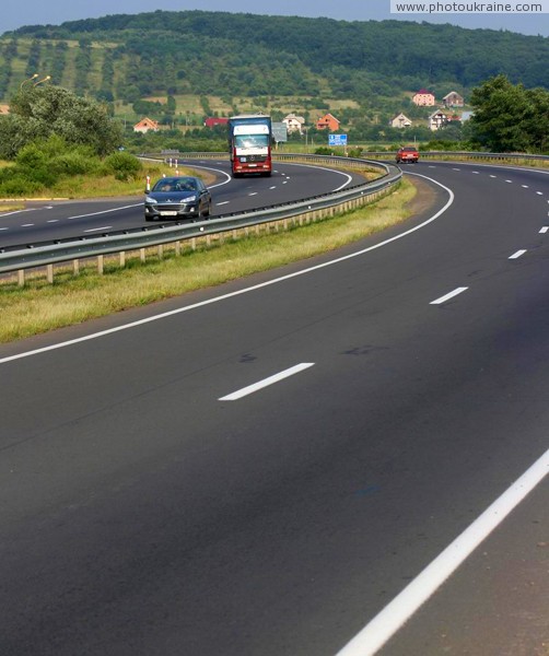 Spectacular bending road E50 Zakarpattia Region Ukraine photos